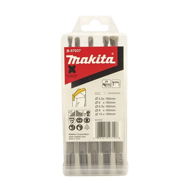 Makita B-57037 sada vrtáků SDS-plus 5,5;6;6,5;8;10mm, 5ks Makita B-57037 sada vrtáků SDS-plus 5,5;6;6,5;8;10mm, 5ks