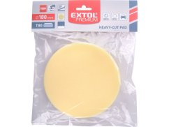 EXTOL PREMIUM 8804508 kotouč leštící pěnový, T80, žlutý, O180x30mm, suchý zip O150mm