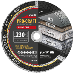Procraft DG230 230x22,2mm diamantový kotouč Edge Cut