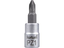 FORTUM 4701821 hlavice zástrčná 1/4" hrot pozidriv, PZ 1, L 37mm