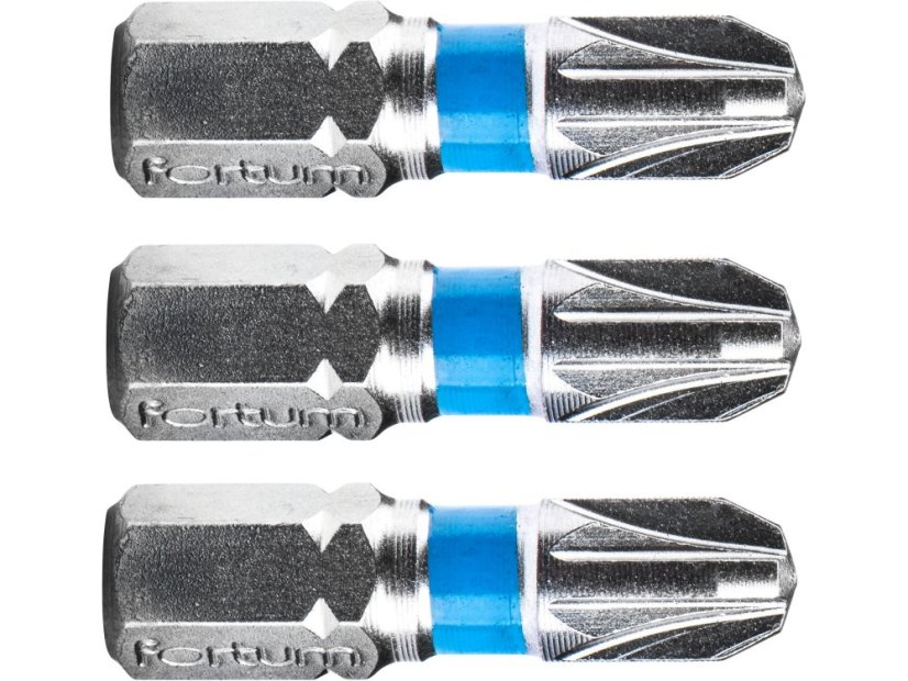 FORTUM 4741303 hrot křížový pozidriv, sada 3ks, PZ 3x25mm, S2