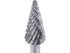 EXTOL INDUSTRIAL 8703893 fréza karbidová, konická-jehlan, ⌀6x13mm, ⌀stopky 3mm, sek střední (double-cut)