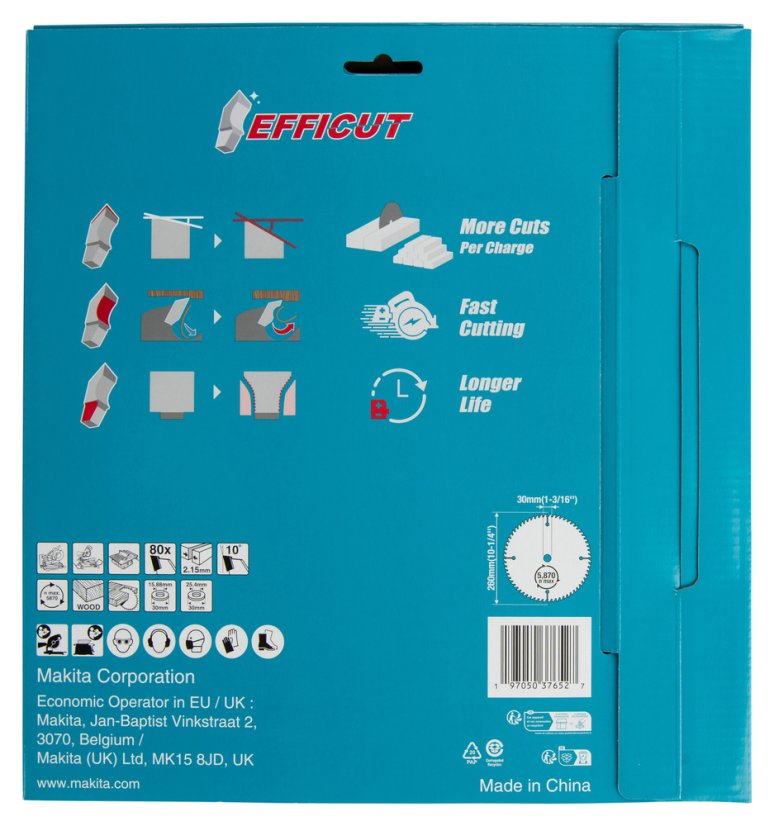 Makita E-29577  260x2.15x30mm 80Z  kotouč pilový dřevo Efficut oldB-67290