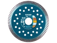 EXTOL INDUSTRIAL 8703052 kotouč diamantový řezný, turbo Fast Cut, suché i mokré řezání, O 125x22,2x2mm