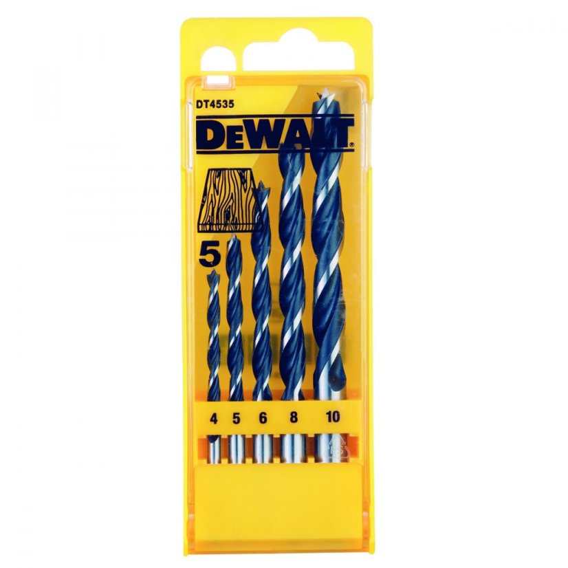 Dewalt DT4535 5-dílná sada vrtáků do dřeva 4 - 10 mm Dewalt DT4535 5-dílná sada vrtáků do dřeva 4 - 10 mm