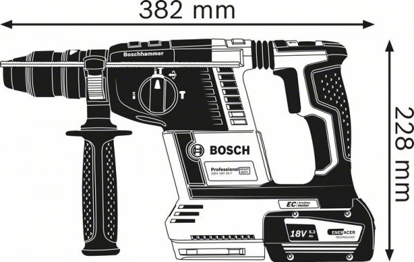 Bosch GBH 18V-26 FI Professional aku vrtací kladivo
