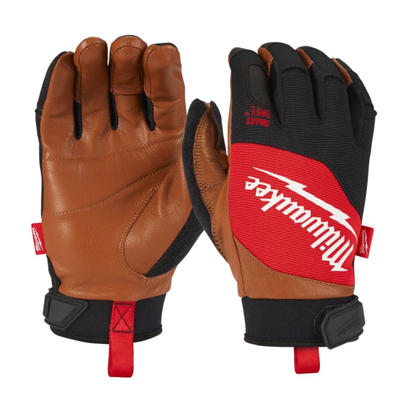 Milwaukee pracovní kožené rukavice hybridní vel. 9 L 4932471913