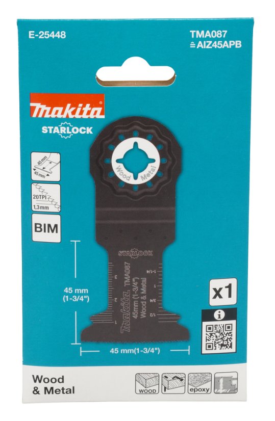 Makita E-25448 pilový list rovný 45x45mm 20Z TMA087 Starlock