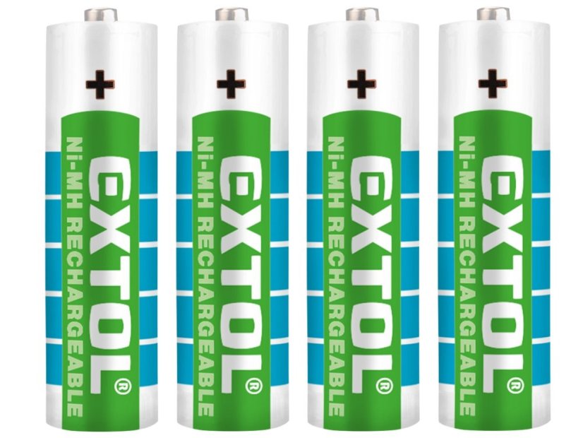 EXTOL ENERGY 42061 baterie nabíjecí, 4ks, AA (HR6), 1,2V, 2400mAh, NiMh