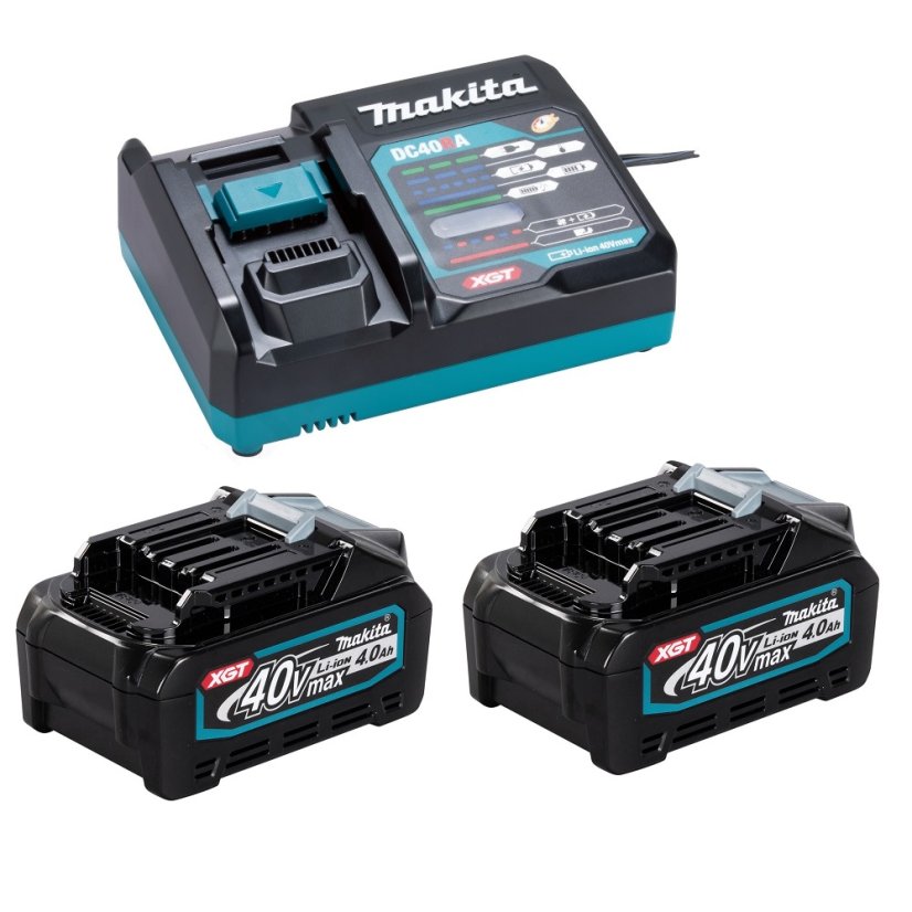 Makita 191J97-1 sada Li-ion XGT 40V 2x akumulátor BL4040 + nabíječka DC40RA