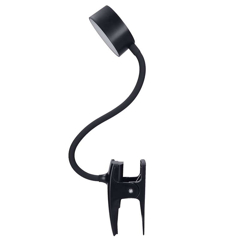 Solight WO3001-B LED stolní nabíjecí lampička, 2W, 210lm, 3CCT, černá, clip