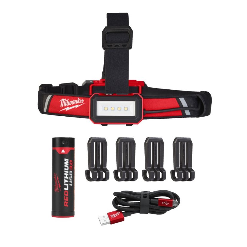 Milwaukee USB nabíjecí čelová lampa na přilbu 4933479767