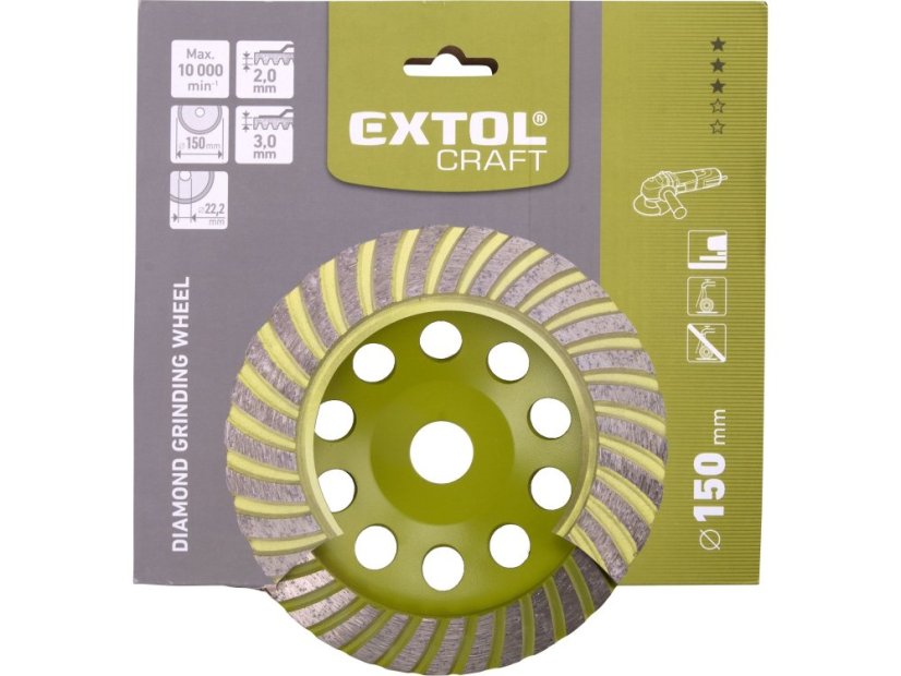 EXTOL CRAFT 903006 kotouč diamantový brusný lamelový, O 150x22,2mm