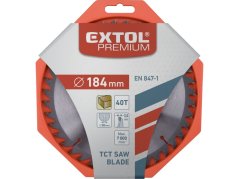 EXTOL PREMIUM 8803221 kotouč pilový s SK plátky, O 184x3,0x30mm, 40T