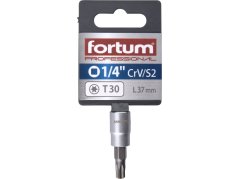 FORTUM 4701725 hlavice zástrčná 1/4" hrot TORX, T 30, L 37mm