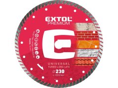 EXTOL PREMIUM 108955 kotouč diamantový řezný, turbo Long Life - suché i mokré řezání, 230x22,2x2,8mm