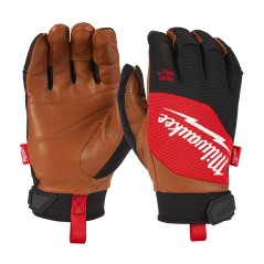 Milwaukee pracovní kožené rukavice hybridní vel. 9 L 4932471913