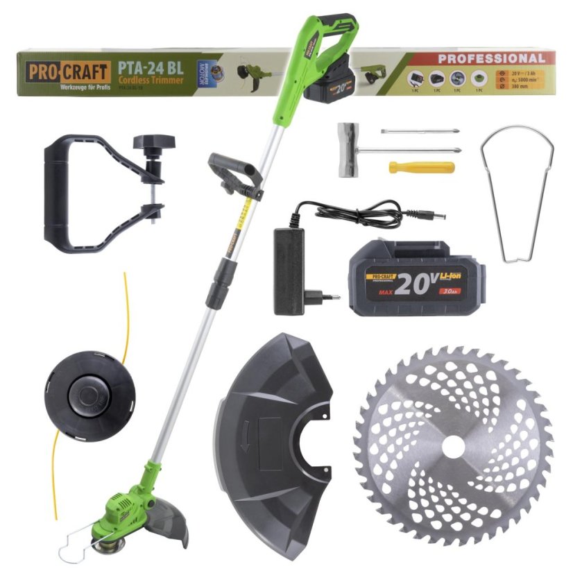 Procraft PTA24 BL aku vyžínač 380mm 20 V 1x3Ah