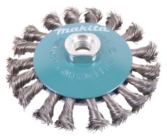 Makita D-39883 miskovitý kartáč z ocelového drátu,splétaný drát 0,5mm,115mm