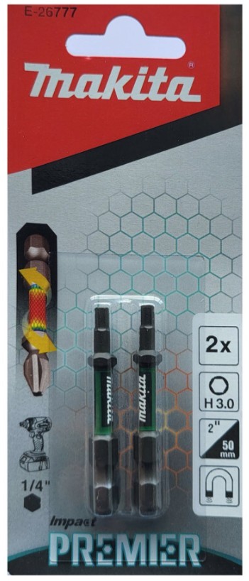 Makita E-26777 torzní bit řady Impact Premier (E-form) H3x50mm 2 ks Makita E-26777 torzní bit řady Impact Premier (E-form) H3x50mm 2 ks