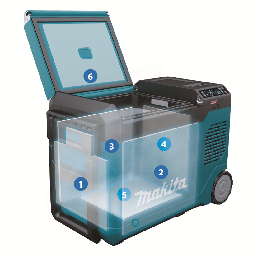 Makita  CW006GZ aku termobox 23l Li-ion 2x 40 V XGT/2x 18 V LXT bez aku Z
