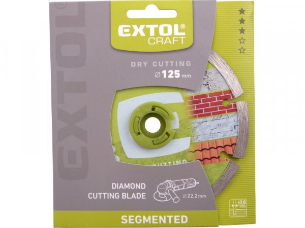EXTOL CRAFT 108812 kotouč diamantový řezný segmentový - suché řezání, O 125x22,2x2mm