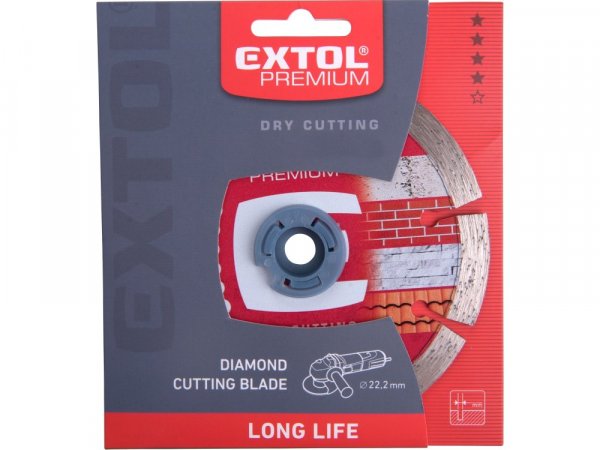 EXTOL PREMIUM 108913 kotouč diamantový řezný, segmentový Long Life - suché řezání, 150x22,2x2,3mm