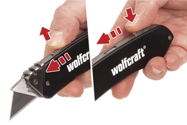 Wolfcraft nůž ALU 90mm s výsuvným břitem 4124000