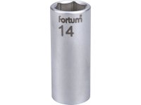 FORTUM 4701527 hlavice nástrčná prodloužena 1/4", 14mm, L 50mm