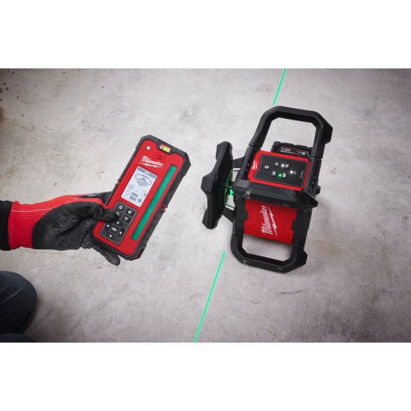 Milwaukee M18™ horizontální/vertikální rotační zelený laser 300 m s ONE-KEY™ 4933493194