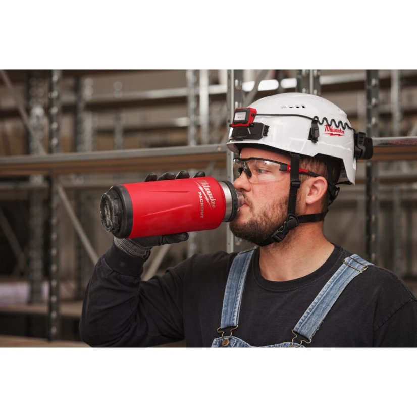 Milwaukee láhev s víčkem 1065 ml červená Packout™ 4932493467