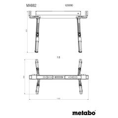 Metabo MAB 82 sada pracovních koz 626990000