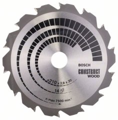 Bosch 2608640634 pilový kotouč 210 x 30 x 2,8 mm 14z Construct Wood