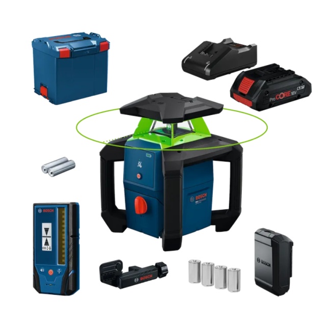 Bosch GRL 18V-3-31G rotační stavební laser L-Boxx 1x4Ah 0601061G00