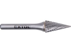 EXTOL INDUSTRIAL 8703795 fréza karbidová, konická-jehlan, pr.12x25mm/stopka 6mm,sek střední (double-cut)