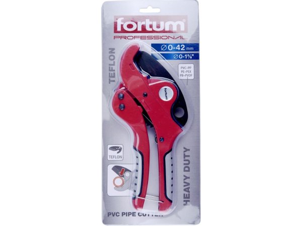 FORTUM 4775011 nůžky na plastové trubky, O 0-42mm, trojúhel. břit