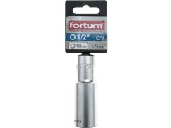 FORTUM 4700518 hlavice nástrčná prodloužená 1/2", 18mm, L 77mm