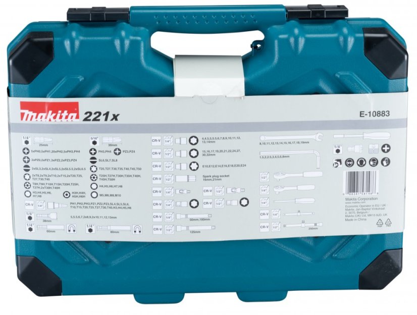 Makita E-10883 sada montážních klíčů 221ks