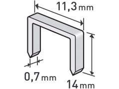 EXTOL PREMIUM 8852505 spony, balení 1000ks, 14mm, 11,3x0,52x0,70mm