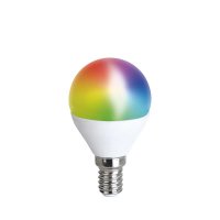Solight WZ432 LED SMART WIFI žárovka, miniglobe, 5W, E14, RGB, 400lm