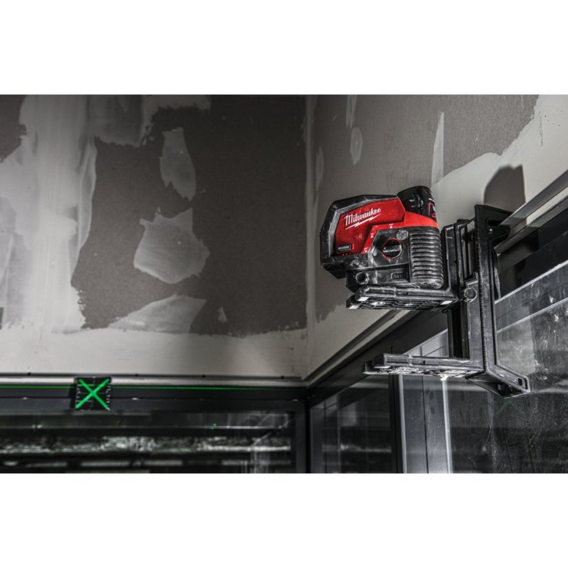 Milwaukee M12 CLLP-301C zelený kombinovaný křížový liniovo-bodový laser 1x 3Ah 4933478100