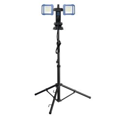 Solight WM-60W-FVP duální teleskopický přenosný LED reflektor se zásuvkou, 2x30W, 5400lm, 4000K, 62-152cm, IP54