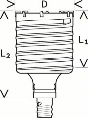 Bosch dutá vrtací korunka SDS-max-9 125 x 80 mm