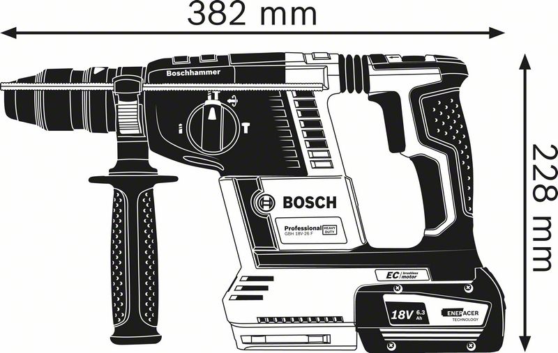 Bosch GBH 18V-26F Professional aku vrtací kladivo bez aku