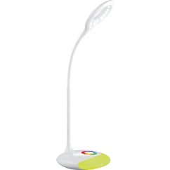 Solight WO44 LED stolní lampička nabíjecí, 5W, RGB podsvícení, stmívatelná, USB napájení