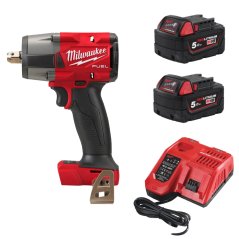 Milwaukee ELVINSET22 M18 FMTIW2P12  aku rázový utahovák + 2x 5Ah M18B5