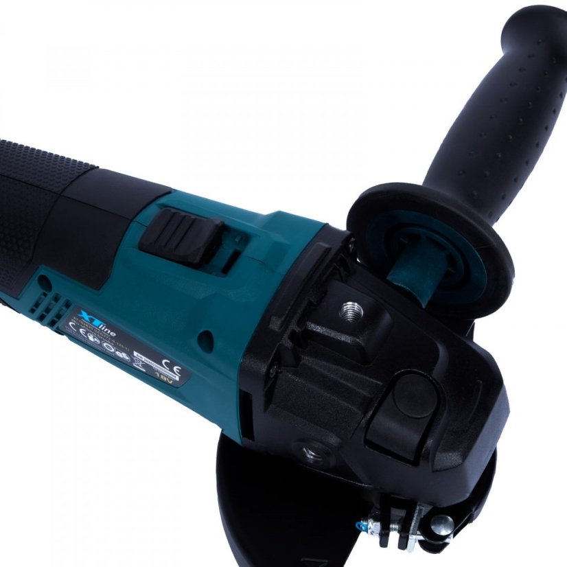 XTline XT102835-1B5B aku úhlová bruska bezuhlíková 125mm, 18V + baterie  5Ah+ nabíječka + box