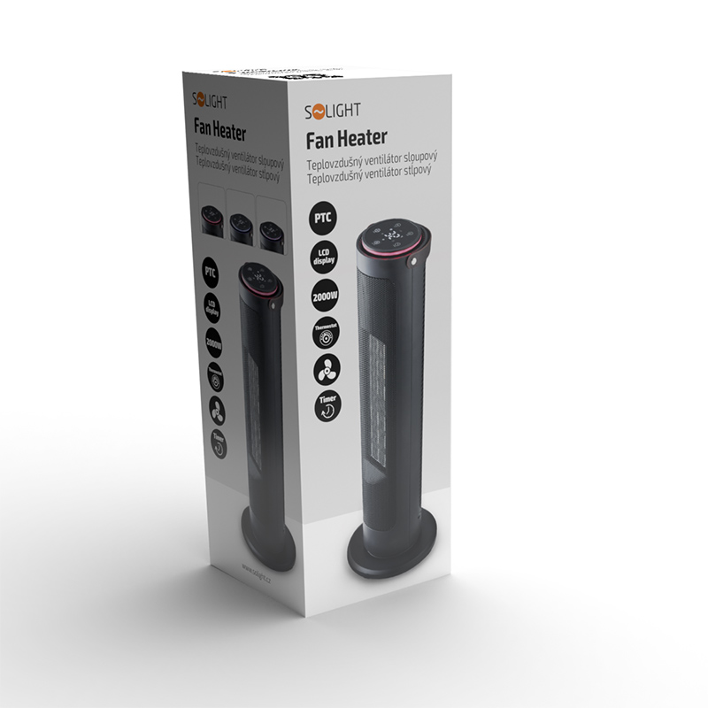 Solight KP10 teplovzdušný ventilátor sloupový 2000W