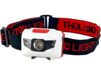 EXTOL LIGHT 43102 čelovka 40lm, 1W + 2 červené LED, ABS plast