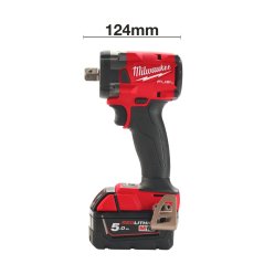 Milwaukee M18 FIW2P12-502X aku kompaktní rázový utahovák 1/2" s aretačním čepem 2x5Ah 4933478447